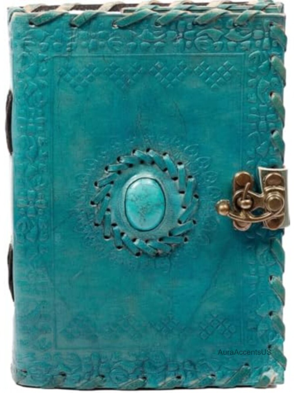 Handmade Leather Journal Lock Vintage Writing Notebook Sketchbook 7x5